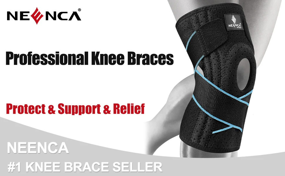 NEENCA Knee Braces for Pain Men & Women with Patella Gel Pad Side Stabilizers, Arthritis, Meniscus Tear, ACL, Relief, Running