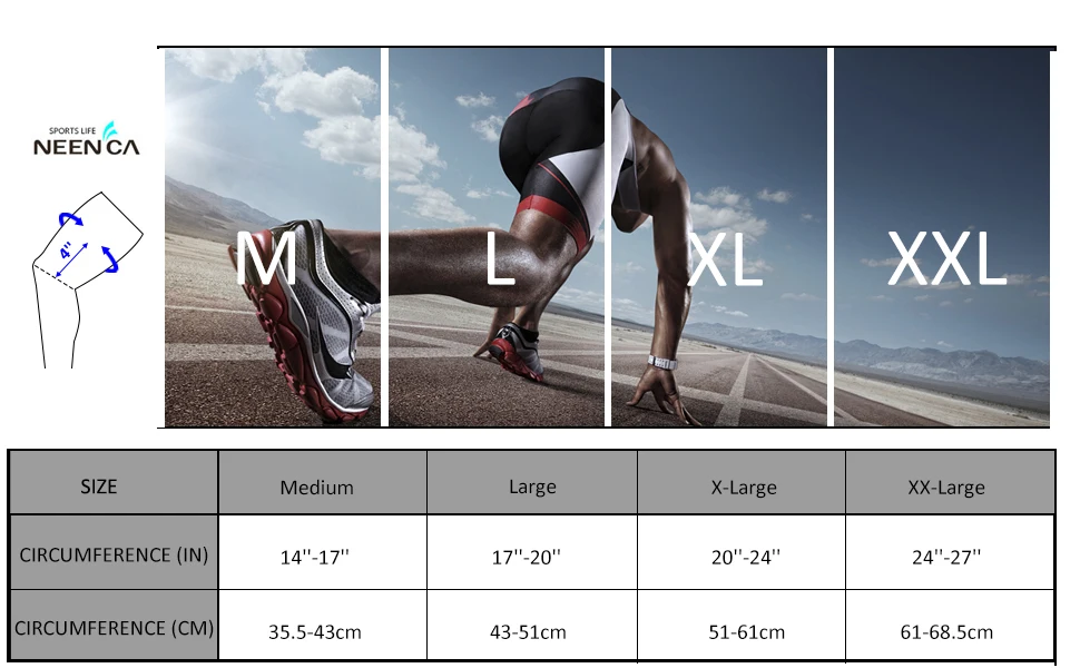 NEENCA Knee Braces for Pain Men & Women with Patella Gel Pad Side Stabilizers, Arthritis, Meniscus Tear, ACL, Relief, Running