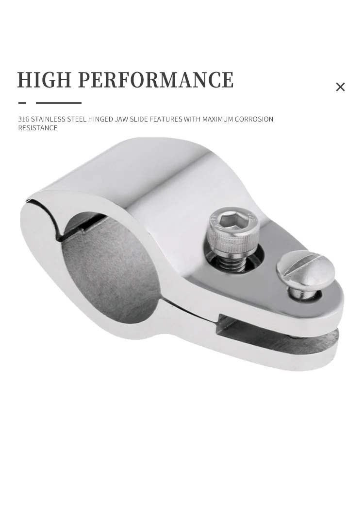 4PCS 316 Stainless Steel Boat Jaw Slide Bimini Top Fitting 22mm 25mm 30mm 32mm Marine Hardware Accessories