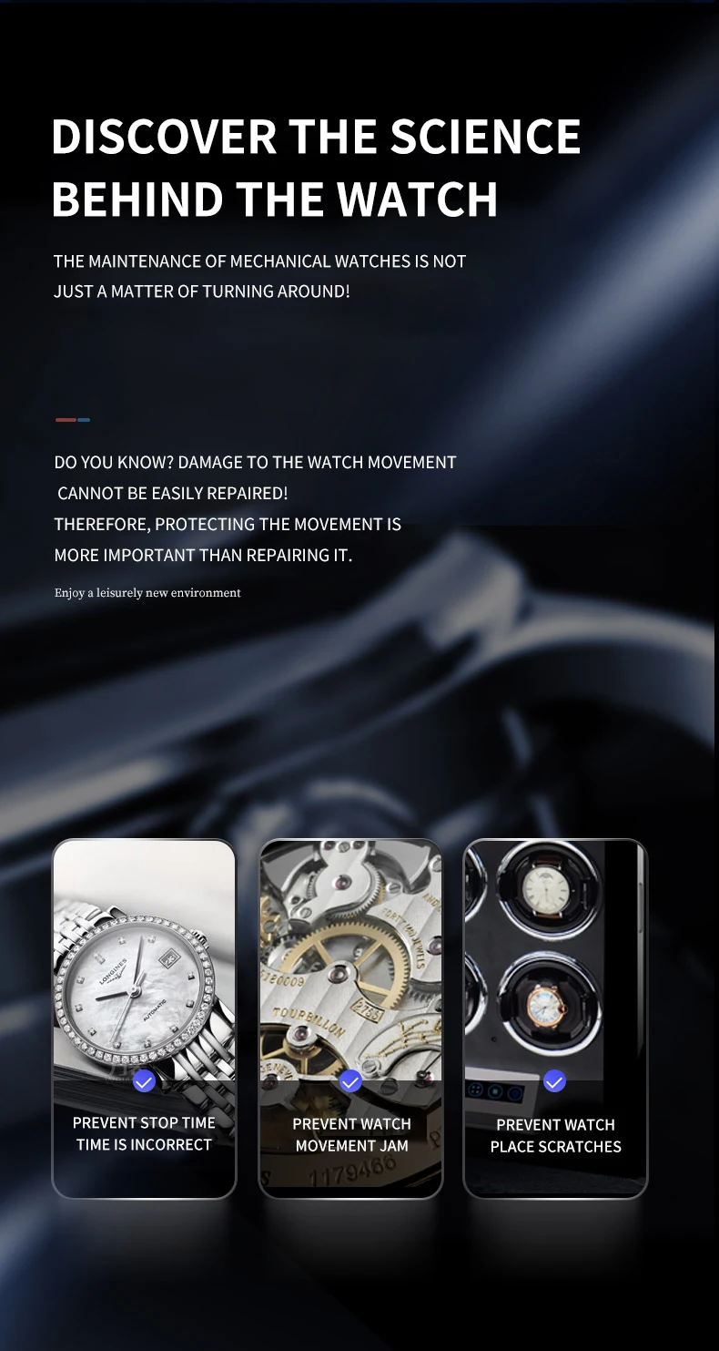 Luxury Automatic Watch Winder12 24 30 Slot Wood Mechanical Watch Box Fingerprint Unlock Quiet Mabuchi Motor Watches Storage Safe