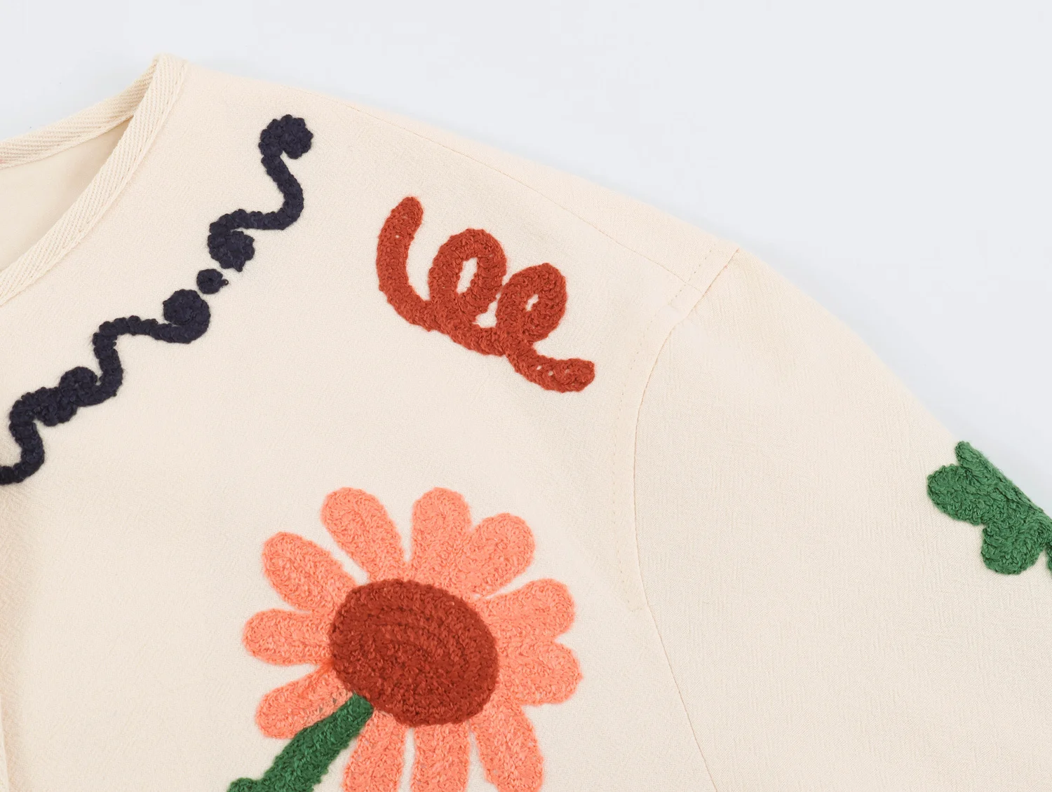 KONDALA Chic 2026 Vintage Autumn Modern Flower Embroidery Jacket Streetwear Pockets Single Breasted Loose Casual Female Outwear