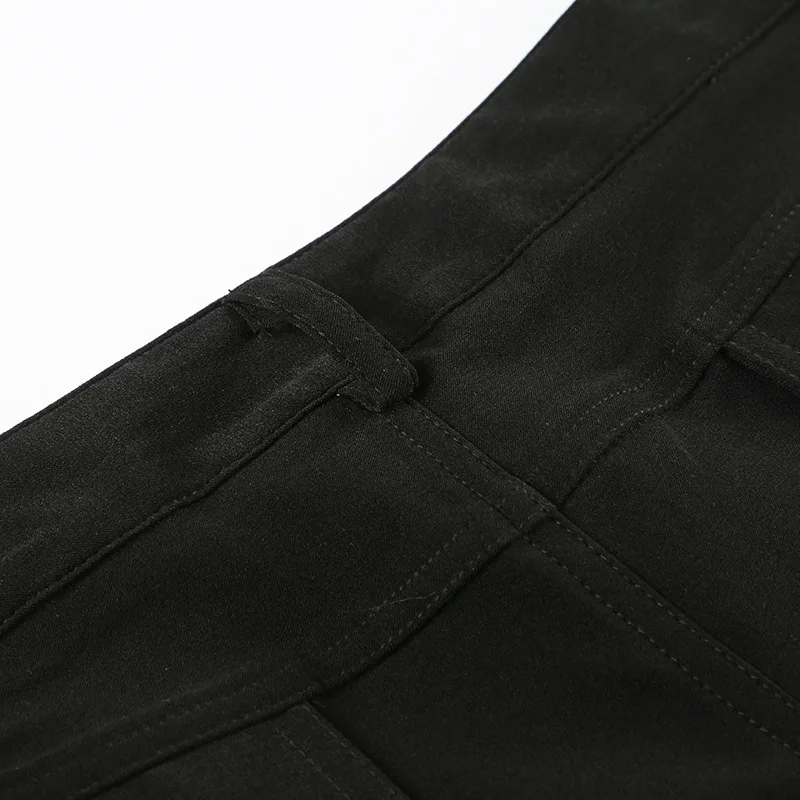 Goth Dark Punk Style Metal Buckle Ultrashort Pants Mall Goth Low Waist Skinny Shorts Cyber Y2K Streetwear Women Alt Hot Pants