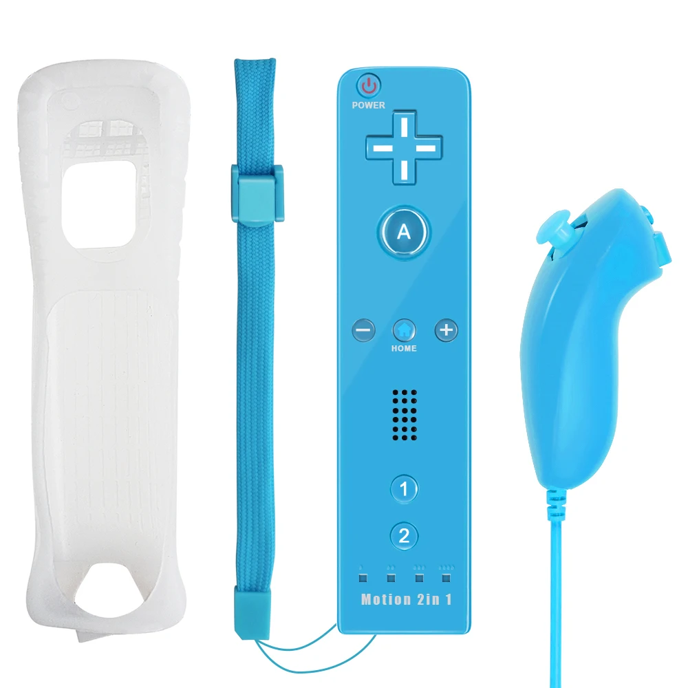 2in1 Controller For Nintendo WII/WII U Gaming Left Right Joystick Wireless Gamepads Optional Motionplus Func Game Remote Control