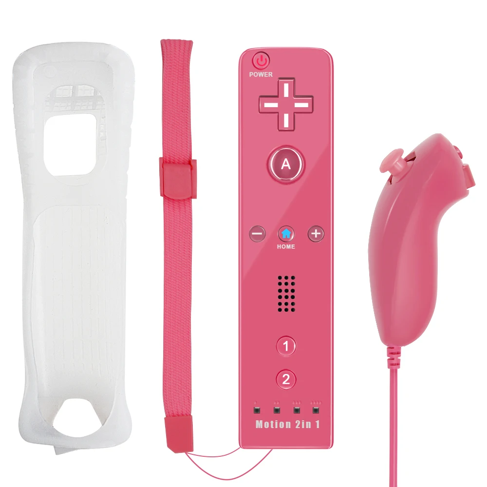 2in1 Controller For Nintendo WII/WII U Gaming Left Right Joystick Wireless Gamepads Optional Motionplus Func Game Remote Control