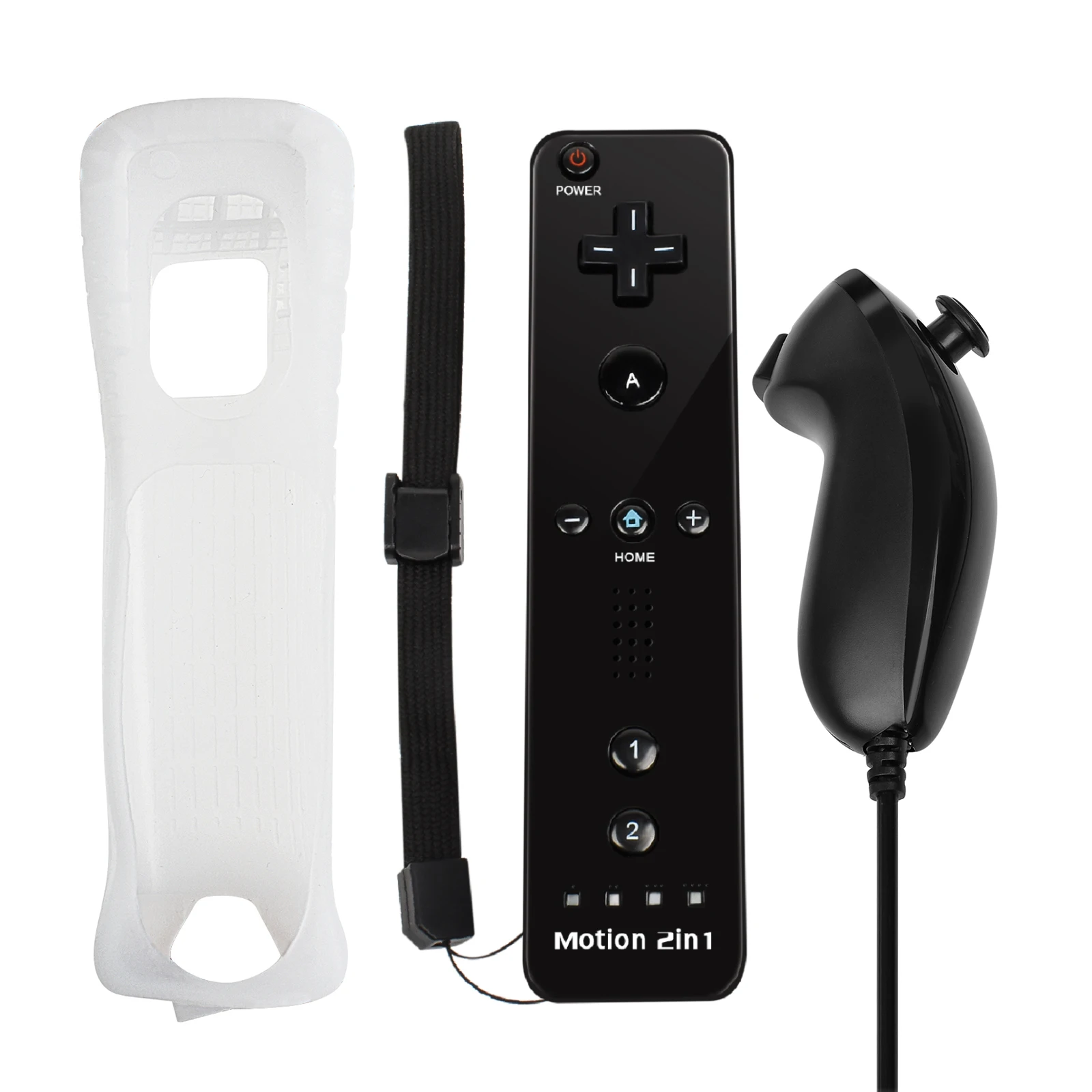 2in1 Controller For Nintendo WII/WII U Gaming Left Right Joystick Wireless Gamepads Optional Motionplus Func Game Remote Control