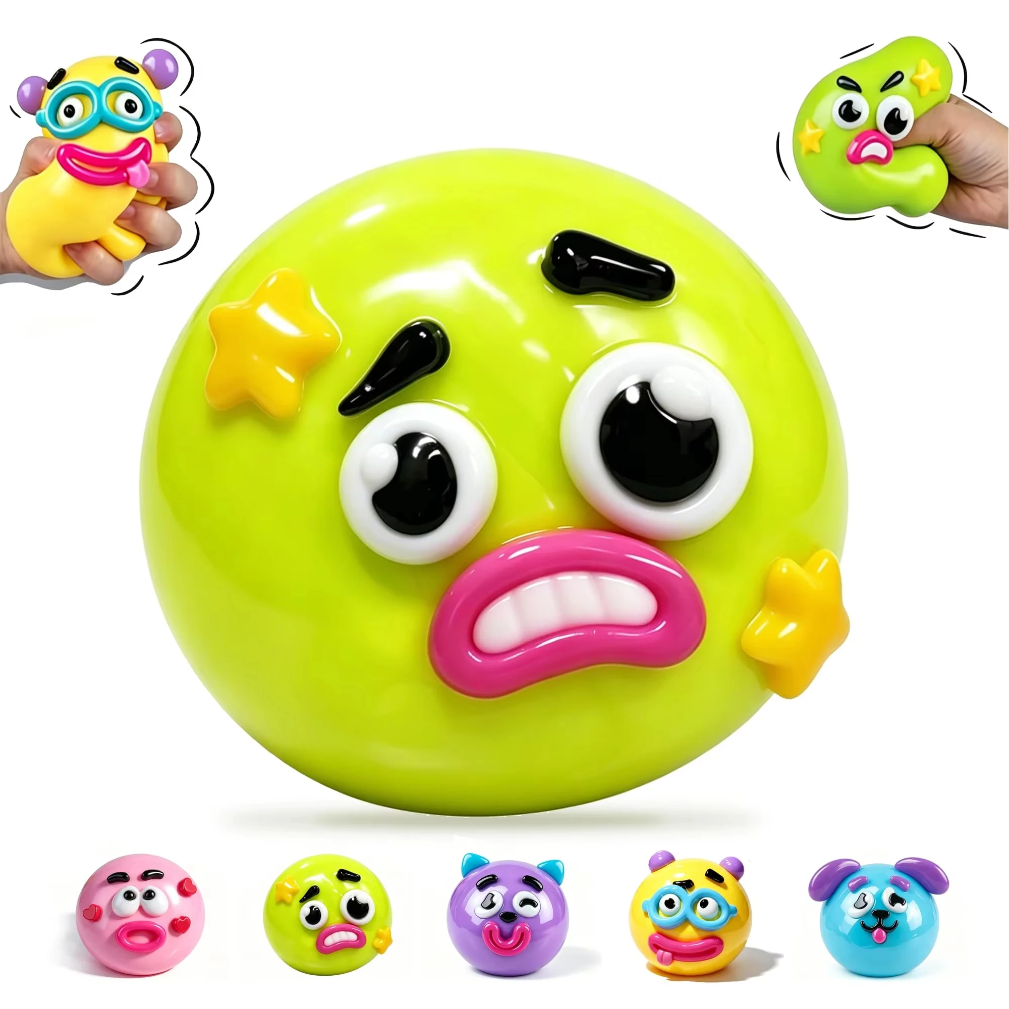 Curiosities Dog Face Swap Squishy Toy Popular Smushers Squishy Soft Moldable Cute Slow Rise Squeeze Toy Relaxing Sensory Anxie