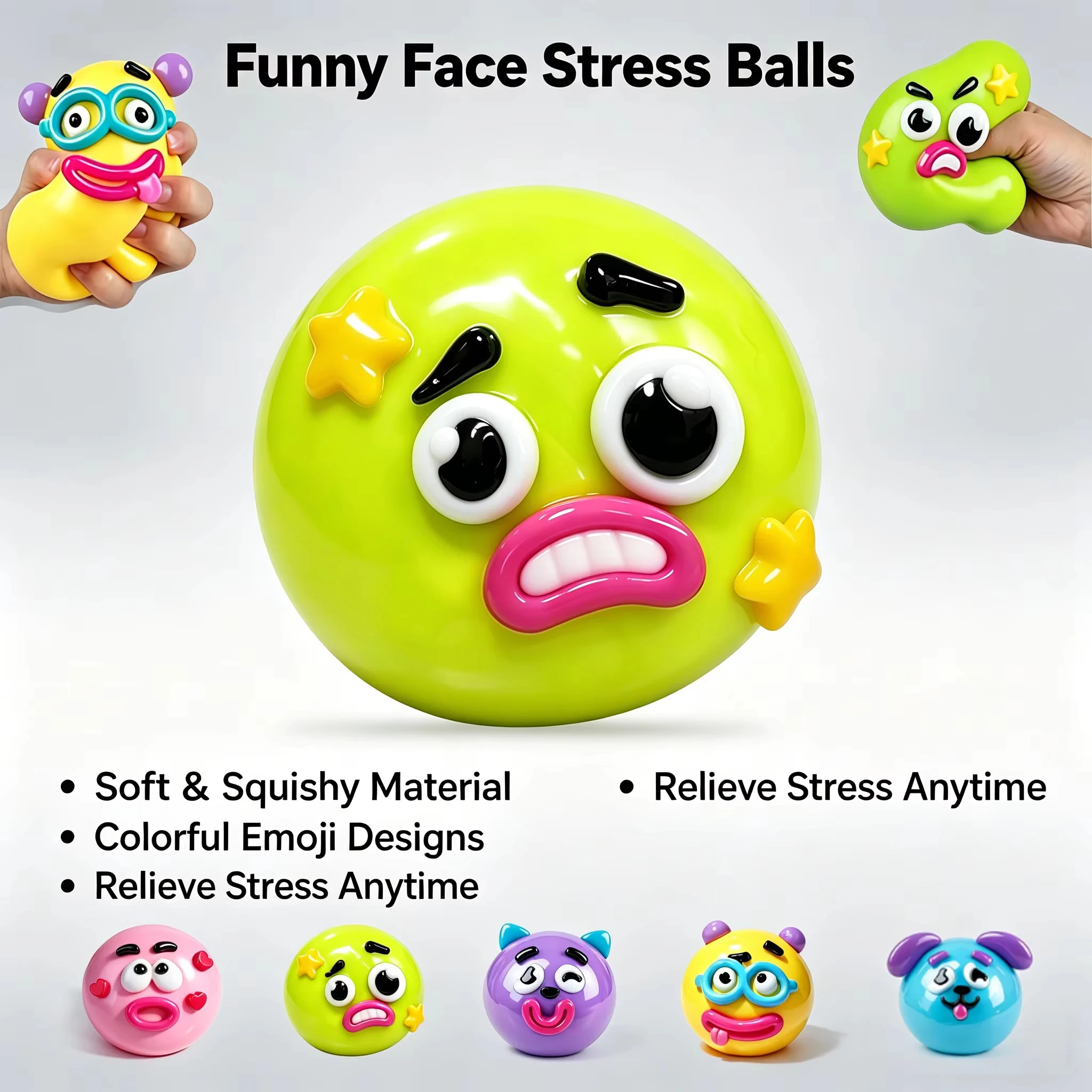 Curiosities Dog Face Swap Squishy Toy Popular Smushers Squishy Soft Moldable Cute Slow Rise Squeeze Toy Relaxing Sensory Anxie