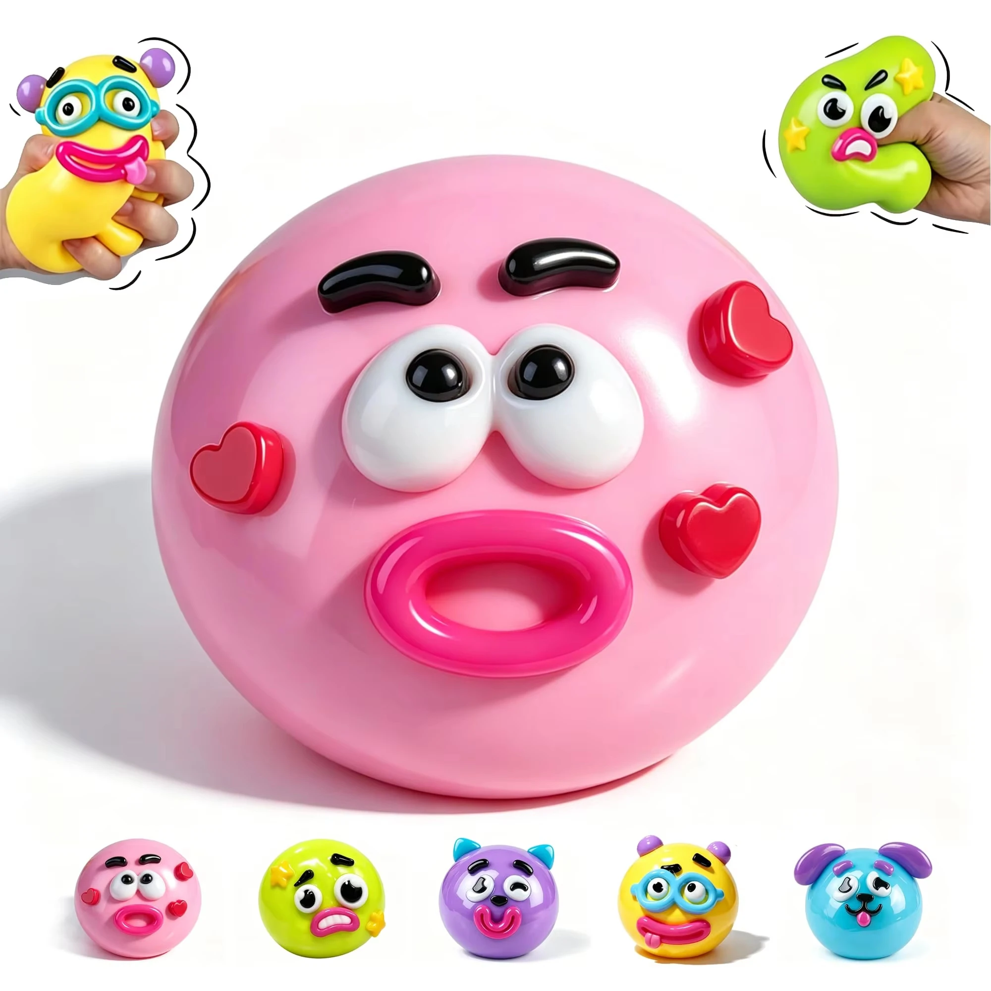 Curiosities Dog Face Swap Squishy Toy Popular Smushers Squishy Soft Moldable Cute Slow Rise Squeeze Toy Relaxing Sensory Anxie