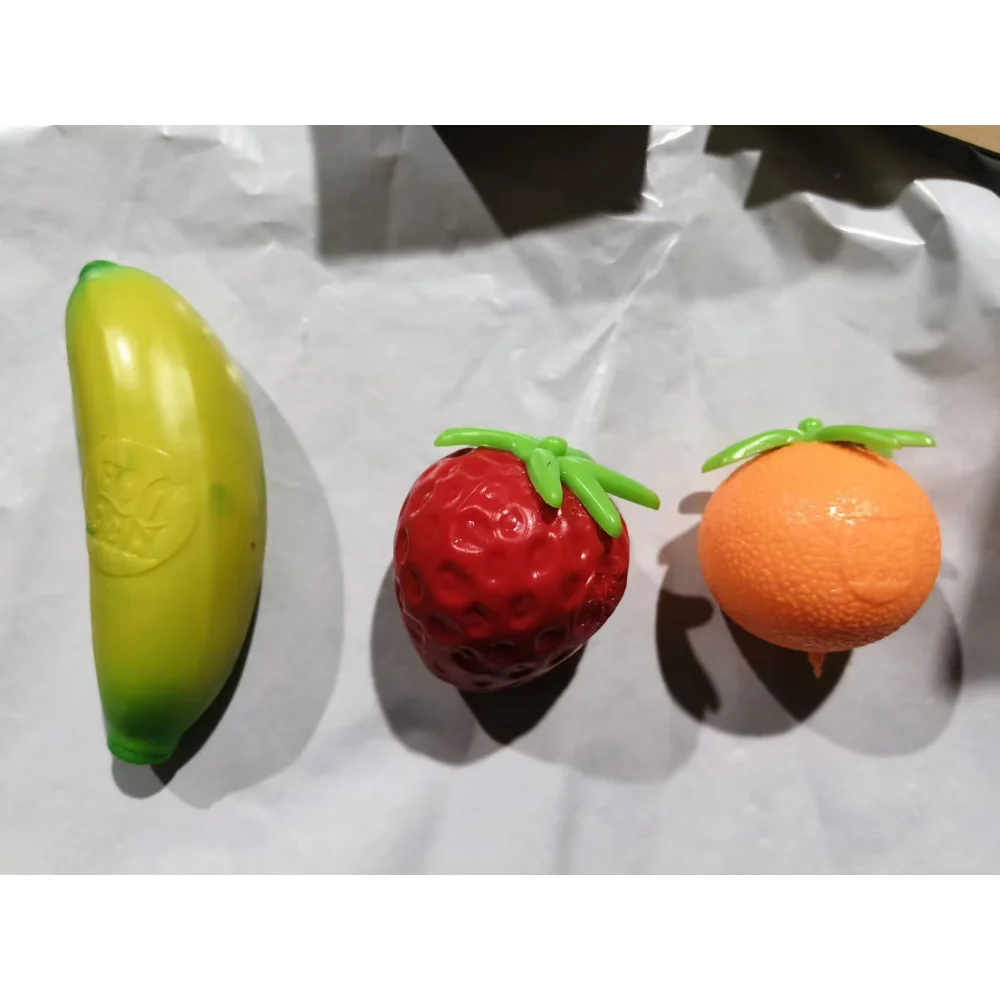 New Fruit NeeDoh Squishy Toy Simulated Strawberry Bananab Orange Fidget Sensory Toy Stress Relief Anti-Anxiety TPR Toy