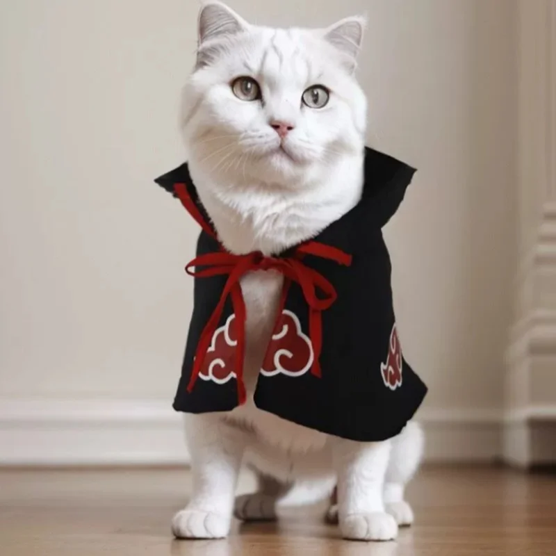New Anime Haruto Pet Cloak Clothes Pet Cat Dog Cosplay Costume Hokage Uzumaki Akatsuki Photo Props Birthday Fans Gifts Toys