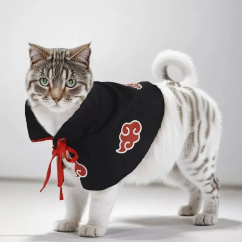 New Anime Haruto Pet Cloak Clothes Pet Cat Dog Cosplay Costume Hokage Uzumaki Akatsuki Photo Props Birthday Fans Gifts Toys