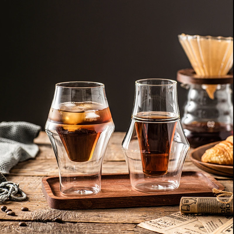 FOME Double Walled Glass Cup Transparent Coffee Milk Mug Espresso Cup Home Brandy Wine Cocktail Glasses Tasting Cup