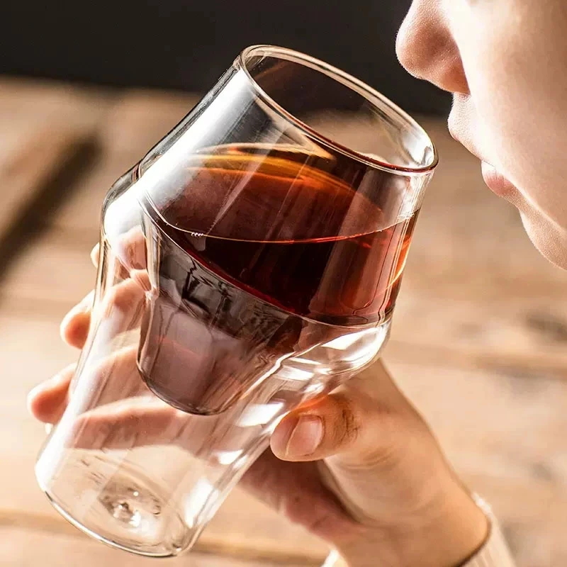 FOME Double Walled Glass Cup Transparent Coffee Milk Mug Espresso Cup Home Brandy Wine Cocktail Glasses Tasting Cup