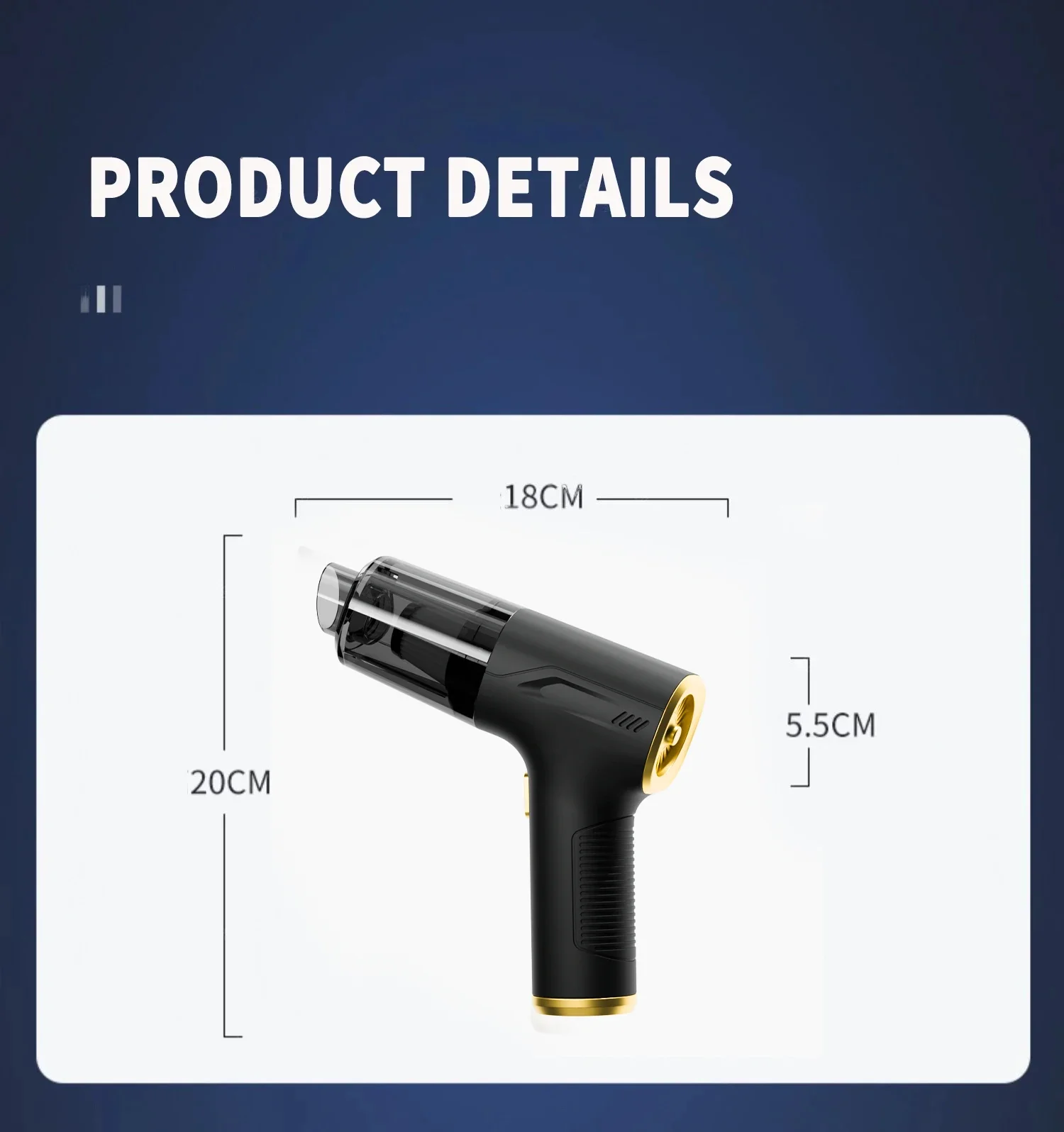 CENRR 98000PA Powerful Mini Car Vacuum Cleaner Cordless Wireless Car Cleaner HandHeld Portable Vacuum Cleaner Air Gun