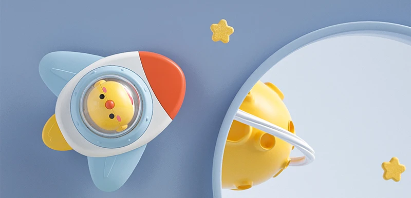 Baby Montessoris Spin Cup Top Bath Toys Bathing Sucker Spinner Suction Sensory Toy Rotating Rattles Early Educational Fidget Toy