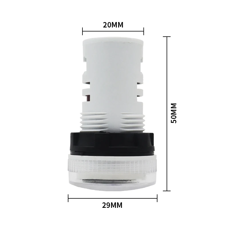 Mini 22MM LED Round Square Digital Timer Meter 0-60 Minute/0-999Hour AC 220V-380V Signal Light Hour Meter Panel Mounting