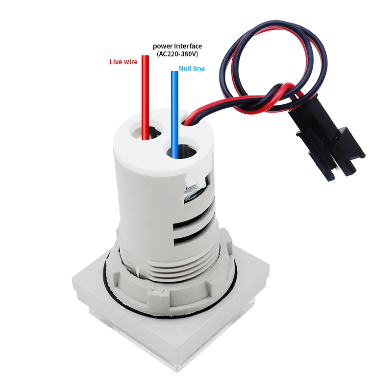 Mini 22MM LED Round Square Digital Timer Meter 0-60 Minute/0-999Hour AC 220V-380V Signal Light Hour Meter Panel Mounting