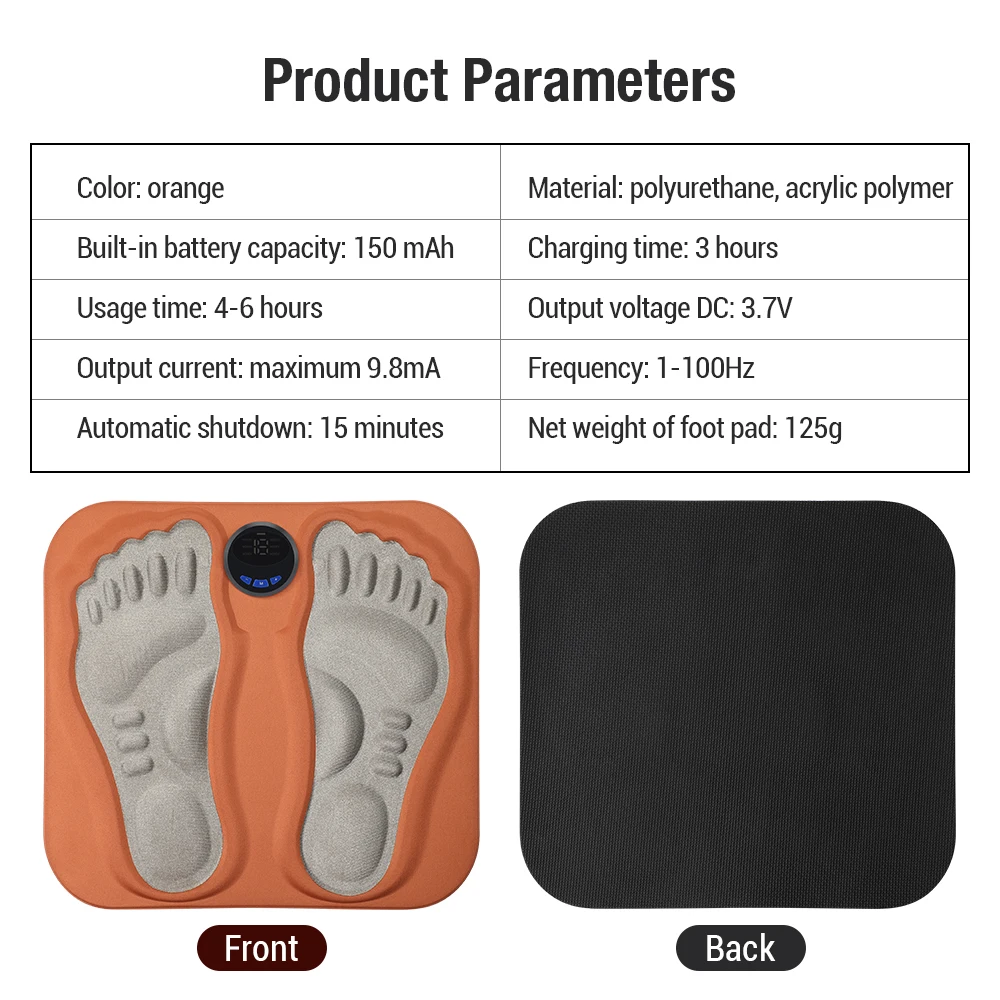 3D Smart Foot Massage Pad Feet Massager Improve Blood Circulation Relax Muscles Slim Legs Foot Pad Rechargeable