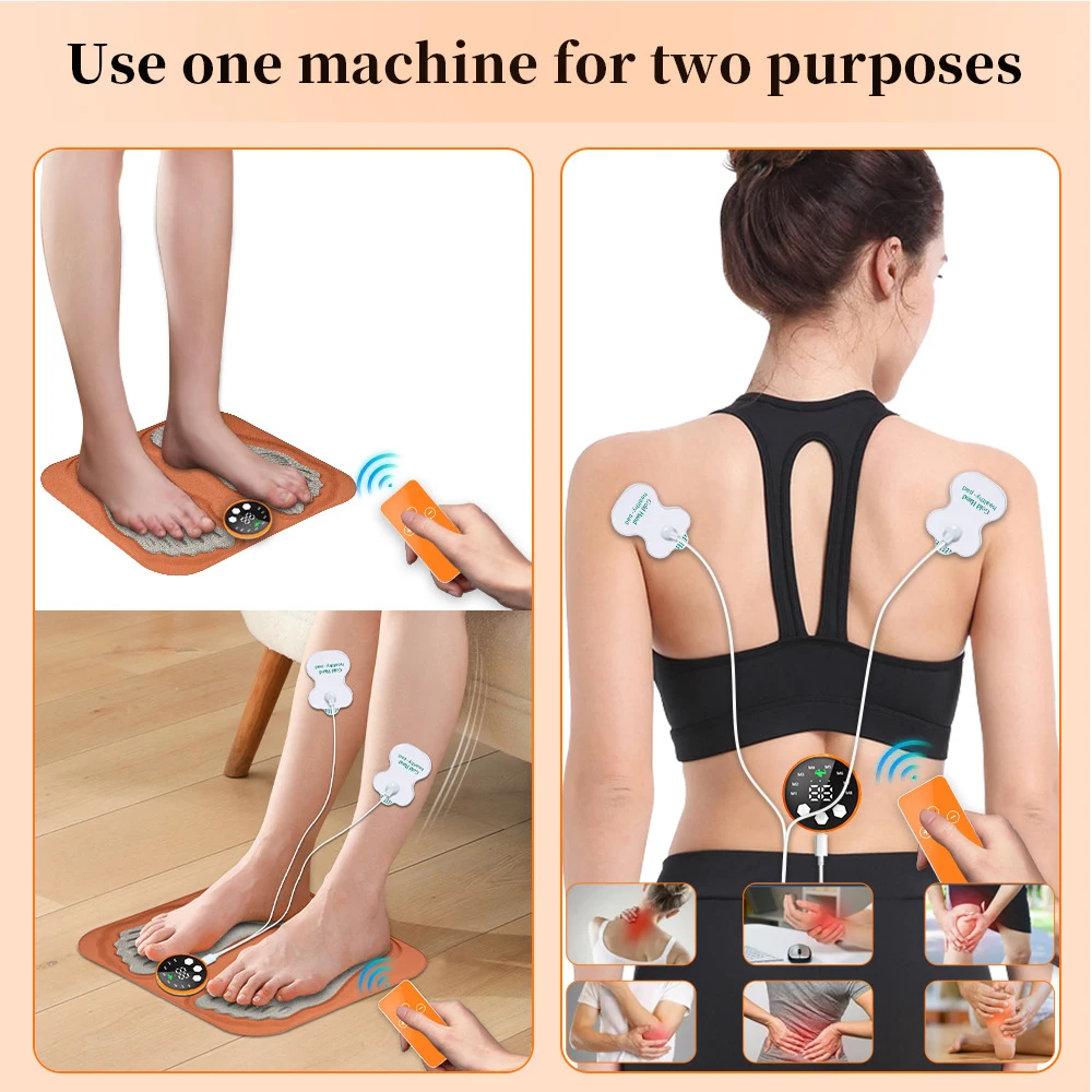 3D Smart Foot Massage Pad Feet Massager Improve Blood Circulation Relax Muscles Slim Legs Foot Pad Rechargeable