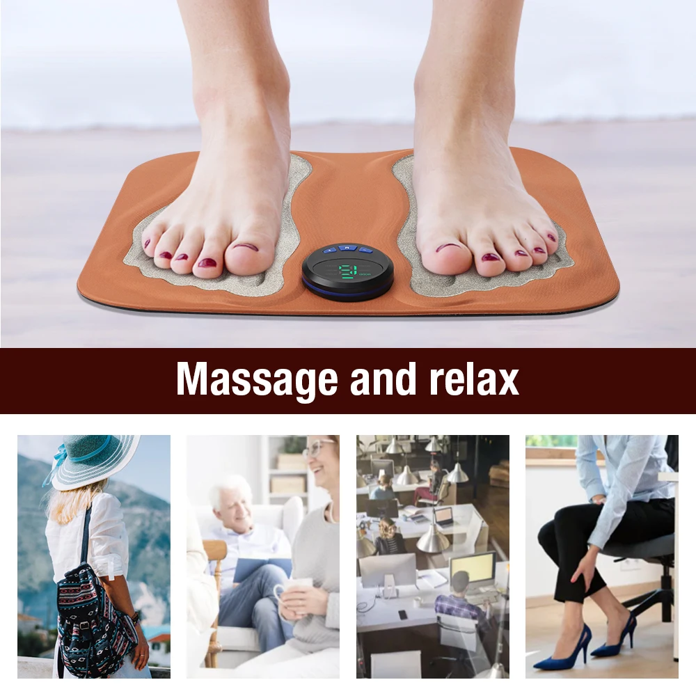 3D Smart Foot Massage Pad Feet Massager Improve Blood Circulation Relax Muscles Slim Legs Foot Pad Rechargeable