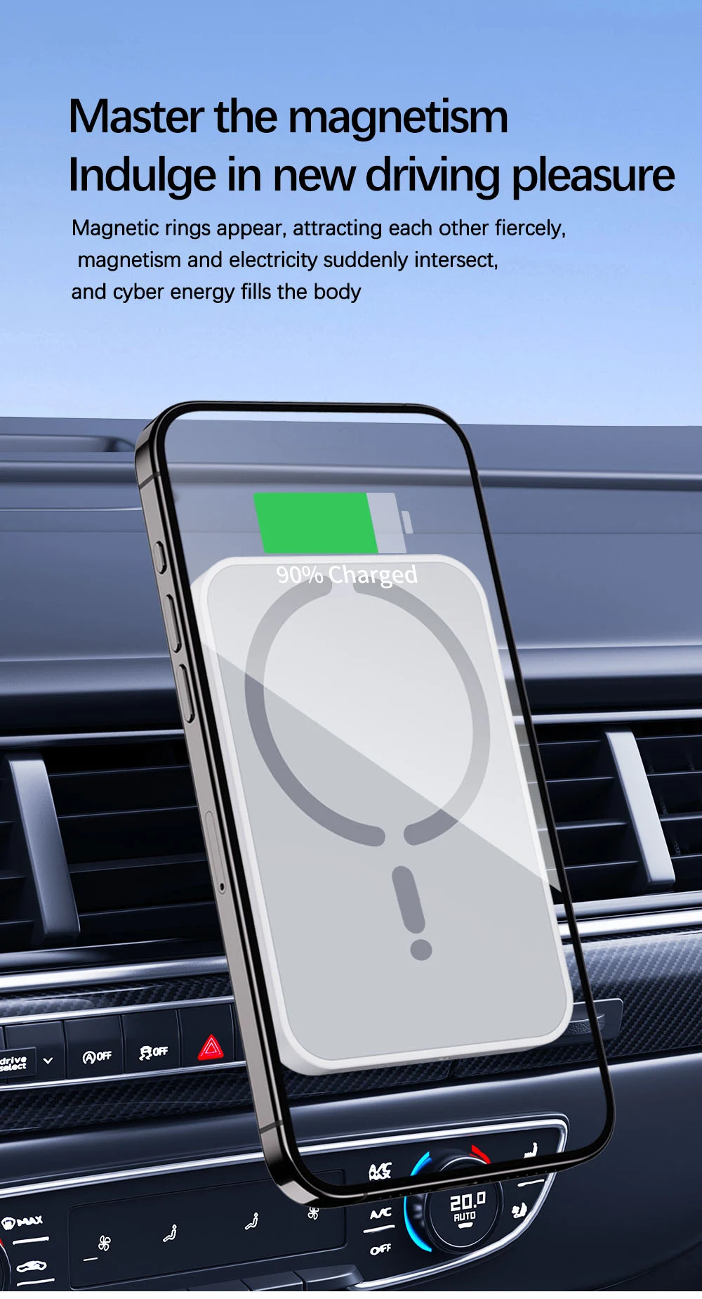 Magnetic Wireless Charger Car Phone Holder Air Vent Mount for IPhone17 16 15 14 13 Pro Max Samsung S26 S25 Fast Charging Stand