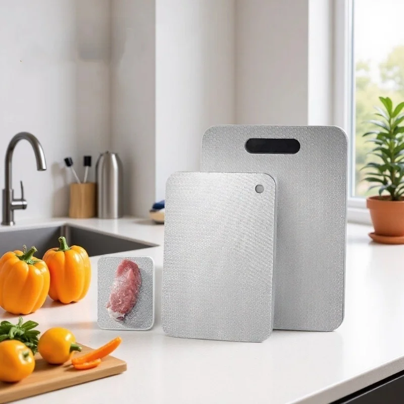 JUSTINLAU Stainless Steel Honeycomb Thickened Cutting Board Antibacterial Mildew-proof Kneading Dough Board Fruit Cutting Board