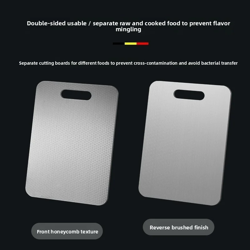 JUSTINLAU Stainless Steel Honeycomb Thickened Cutting Board Antibacterial Mildew-proof Kneading Dough Board Fruit Cutting Board