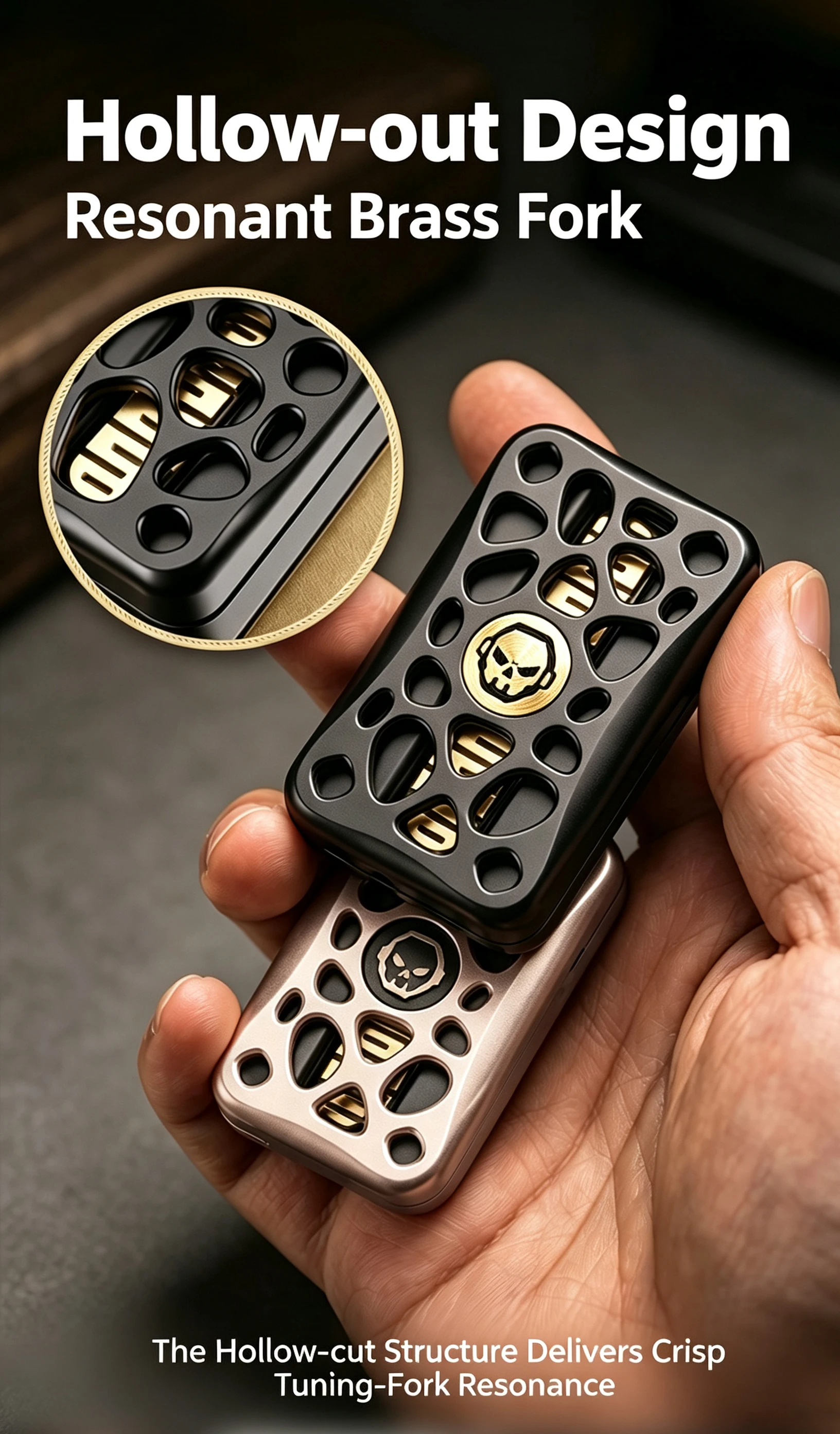 14+ Adult Tuning‑Fork Unlimited Push Slider Magnetic EDC Fidget Toy Metal Hand Tactile Slider Anxiety Stress Relief Pocket Desk