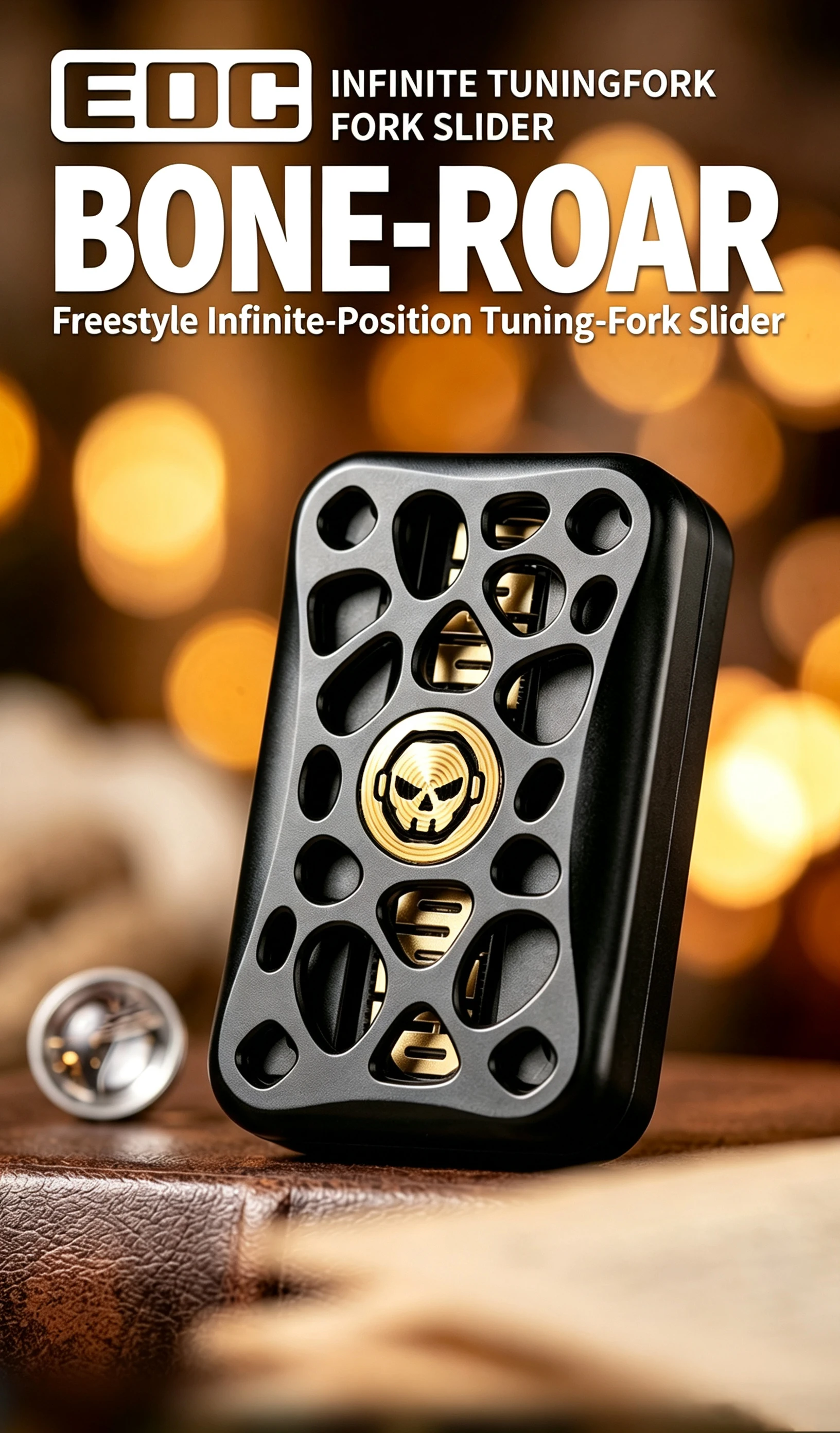 14+ Adult Tuning‑Fork Unlimited Push Slider Magnetic EDC Fidget Toy Metal Hand Tactile Slider Anxiety Stress Relief Pocket Desk