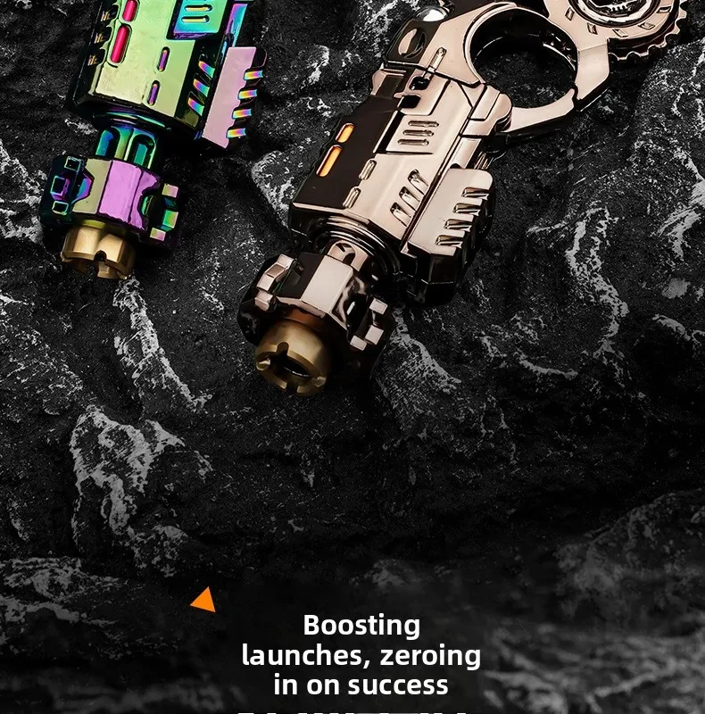 Mini Metal EDC Stress Relief Toy for Adults Pistol Gun Eject Fidget Roller Spinner Mechanical Slider Ratchet Wheel Paragraph