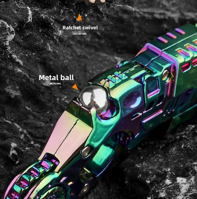 Mini Metal EDC Stress Relief Toy for Adults Pistol Gun Eject Fidget Roller Spinner Mechanical Slider Ratchet Wheel Paragraph