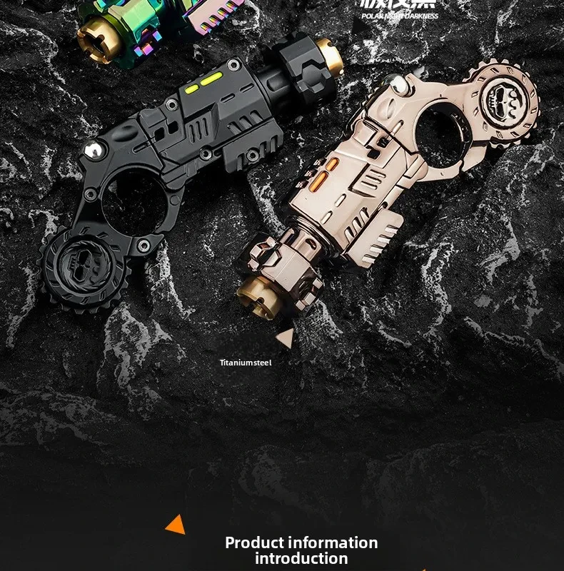 Mini Metal EDC Stress Relief Toy for Adults Pistol Gun Eject Fidget Roller Spinner Mechanical Slider Ratchet Wheel Paragraph