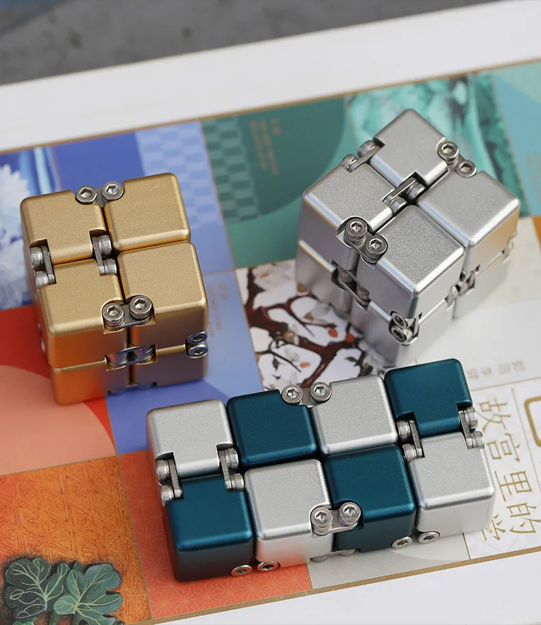 Metal DIY Infinite Cube Stress Relief Antistresse Fidget Toy Best Relieve Stress Attention And Concentration Adults Anxiety Lure