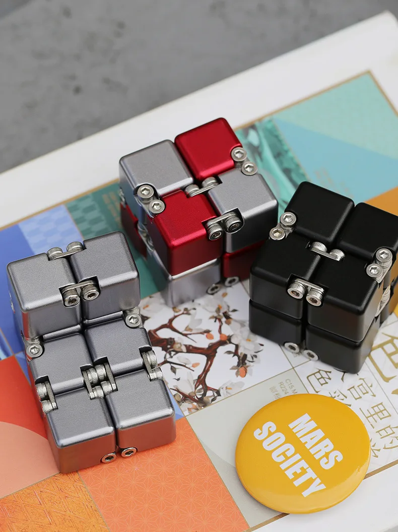 Metal DIY Infinite Cube Stress Relief Antistresse Fidget Toy Best Relieve Stress Attention And Concentration Adults Anxiety Lure