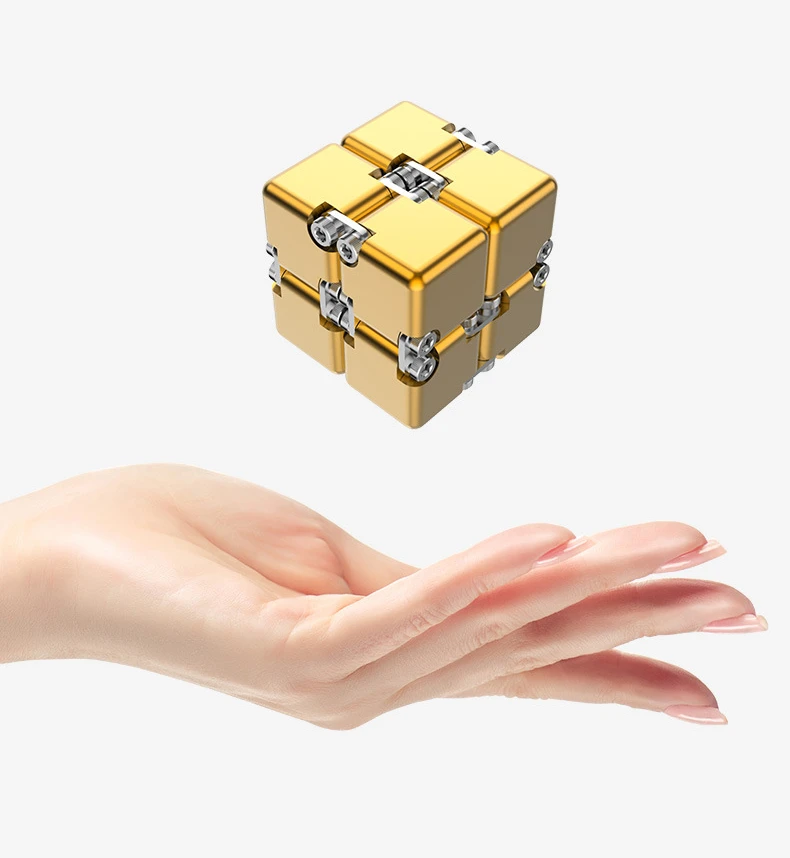 Metal DIY Infinite Cube Stress Relief Antistresse Fidget Toy Best Relieve Stress Attention And Concentration Adults Anxiety Lure