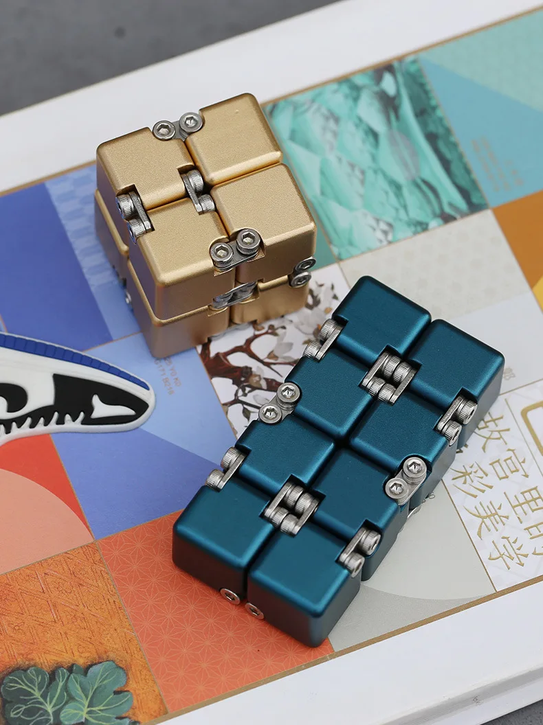 Metal DIY Infinite Cube Stress Relief Antistresse Fidget Toy Best Relieve Stress Attention And Concentration Adults Anxiety Lure