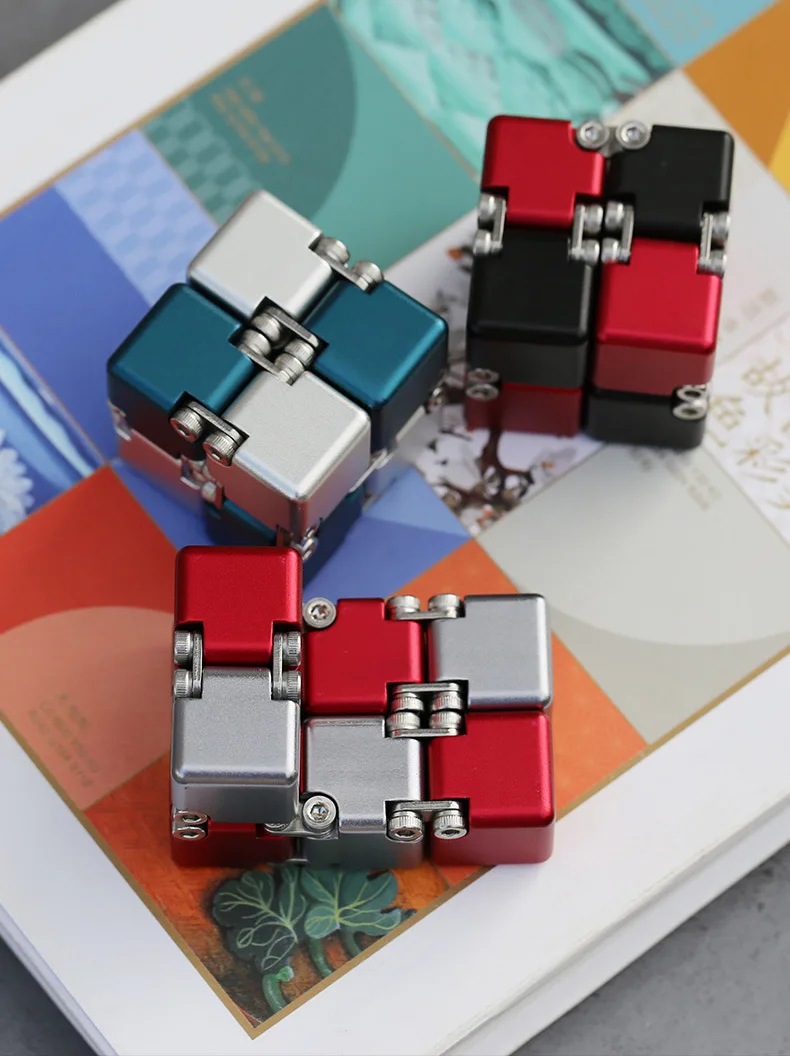 Metal DIY Infinite Cube Stress Relief Antistresse Fidget Toy Best Relieve Stress Attention And Concentration Adults Anxiety Lure
