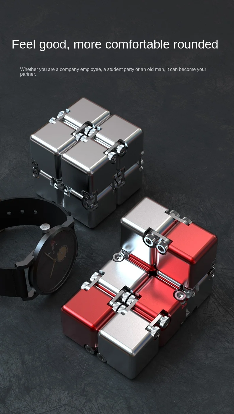 Metal DIY Infinite Cube Stress Relief Antistresse Fidget Toy Best Relieve Stress Attention And Concentration Adults Anxiety Lure