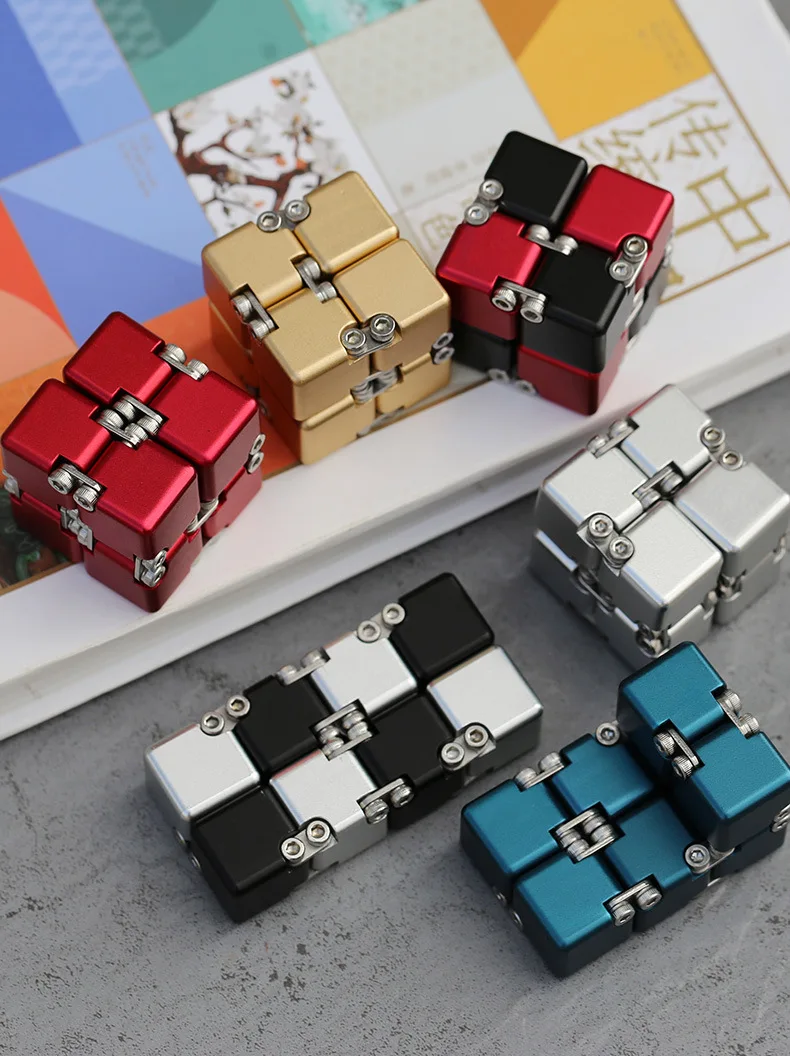 Metal DIY Infinite Cube Stress Relief Antistresse Fidget Toy Best Relieve Stress Attention And Concentration Adults Anxiety Lure