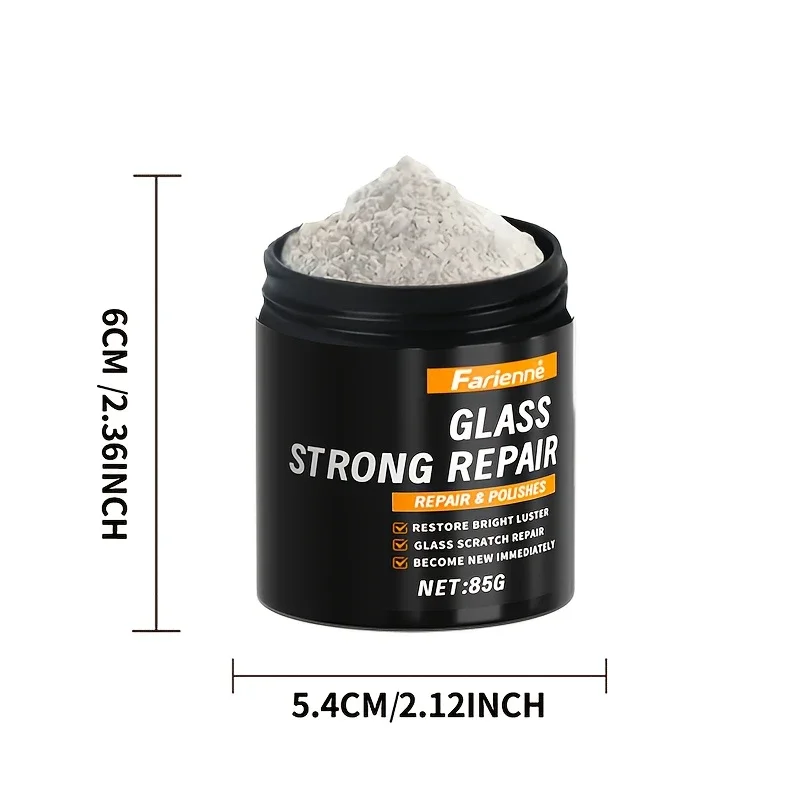 Super glass polishing powder|Restore glass clarity|Polishing for brightness|Glass scratch repair powder|Nanoscale scratch repair