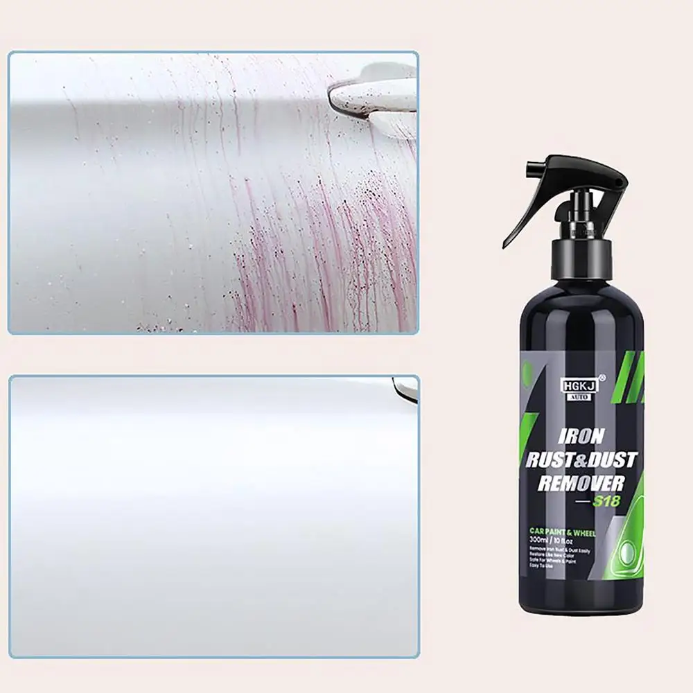 HGKJ S18 50/100/300ML Car Paint & Wheel Iron Particles Powder Rust & Dust Remover Auto Rim Metal Multi-Purpose Cleaning Spray