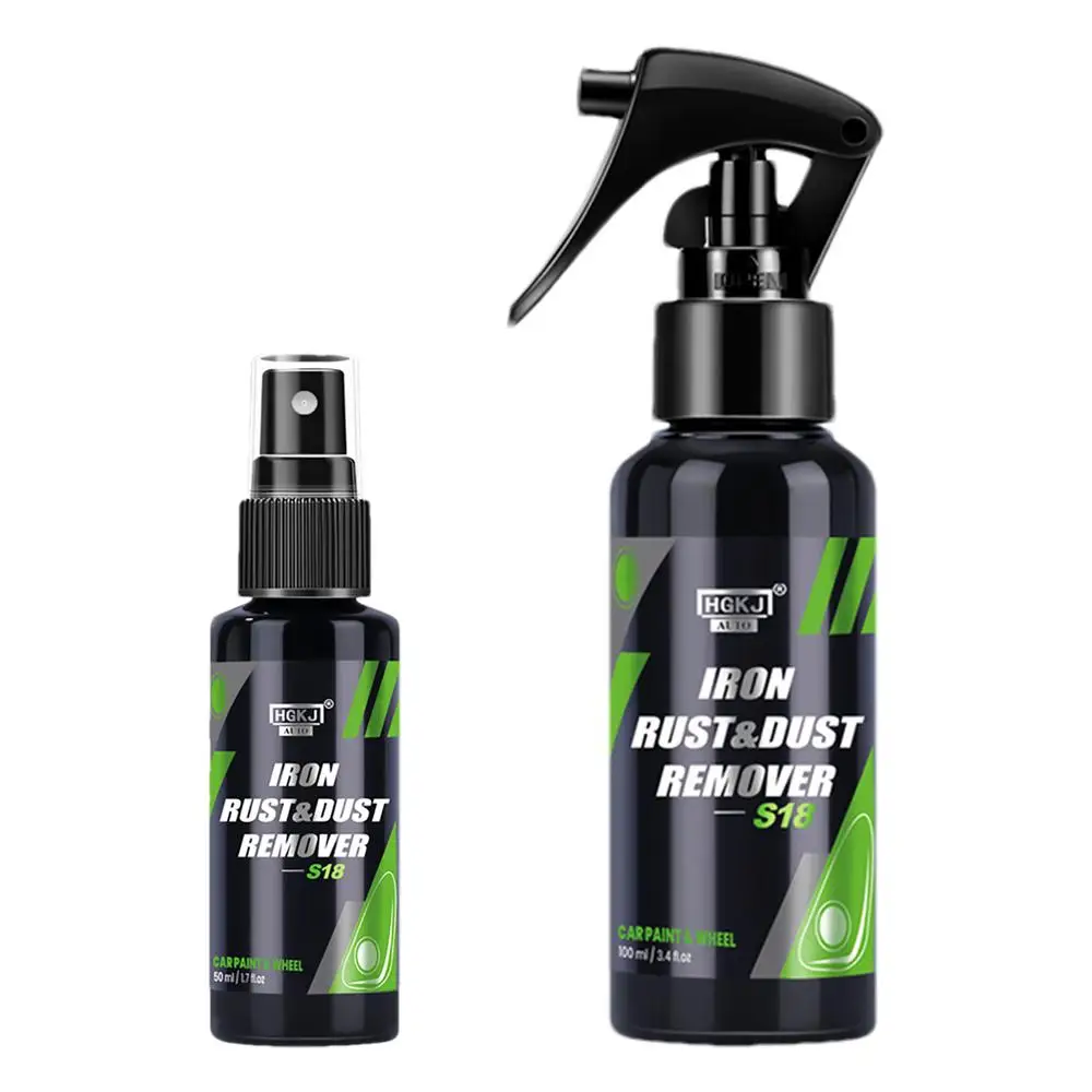 HGKJ S18 50/100/300ML Car Paint & Wheel Iron Particles Powder Rust & Dust Remover Auto Rim Metal Multi-Purpose Cleaning Spray