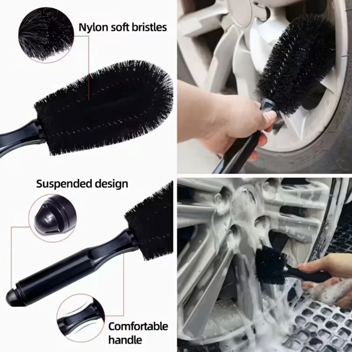 16/20pcs Car Cleaning Tool Set Air Conditioning Vents Seat Gaps Various Detail Brushes Uses For Home Car Washing Motorcycle
