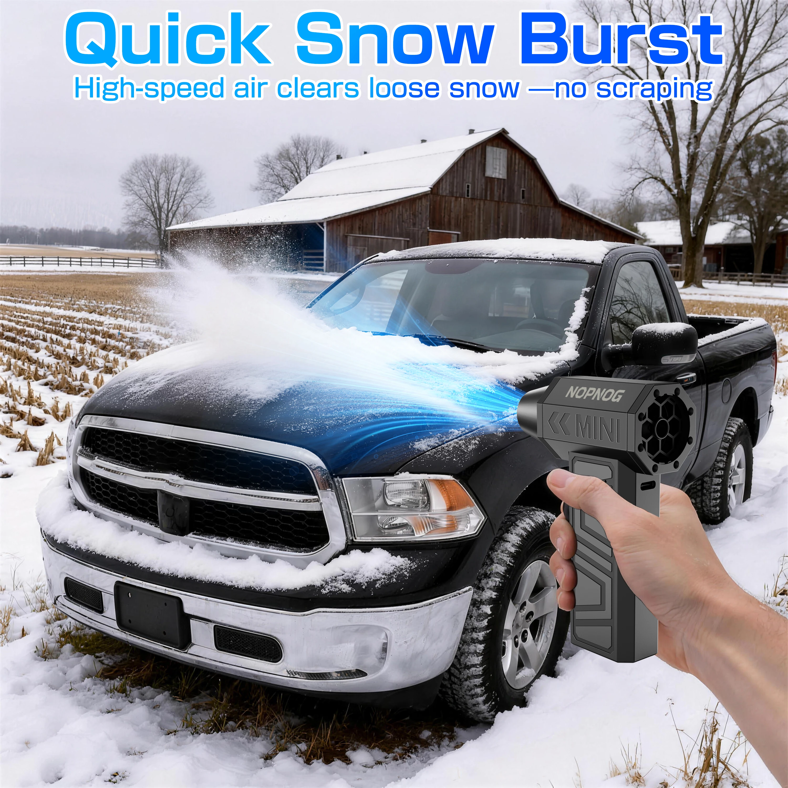 Car Vacuum Cleaner Turbo Fan Violent Air Blower Cleaning Tools Hair Dryer Electric Air Duster Auto Dust Collector for Home Outdoors Camping Universal Portable Multipurpose