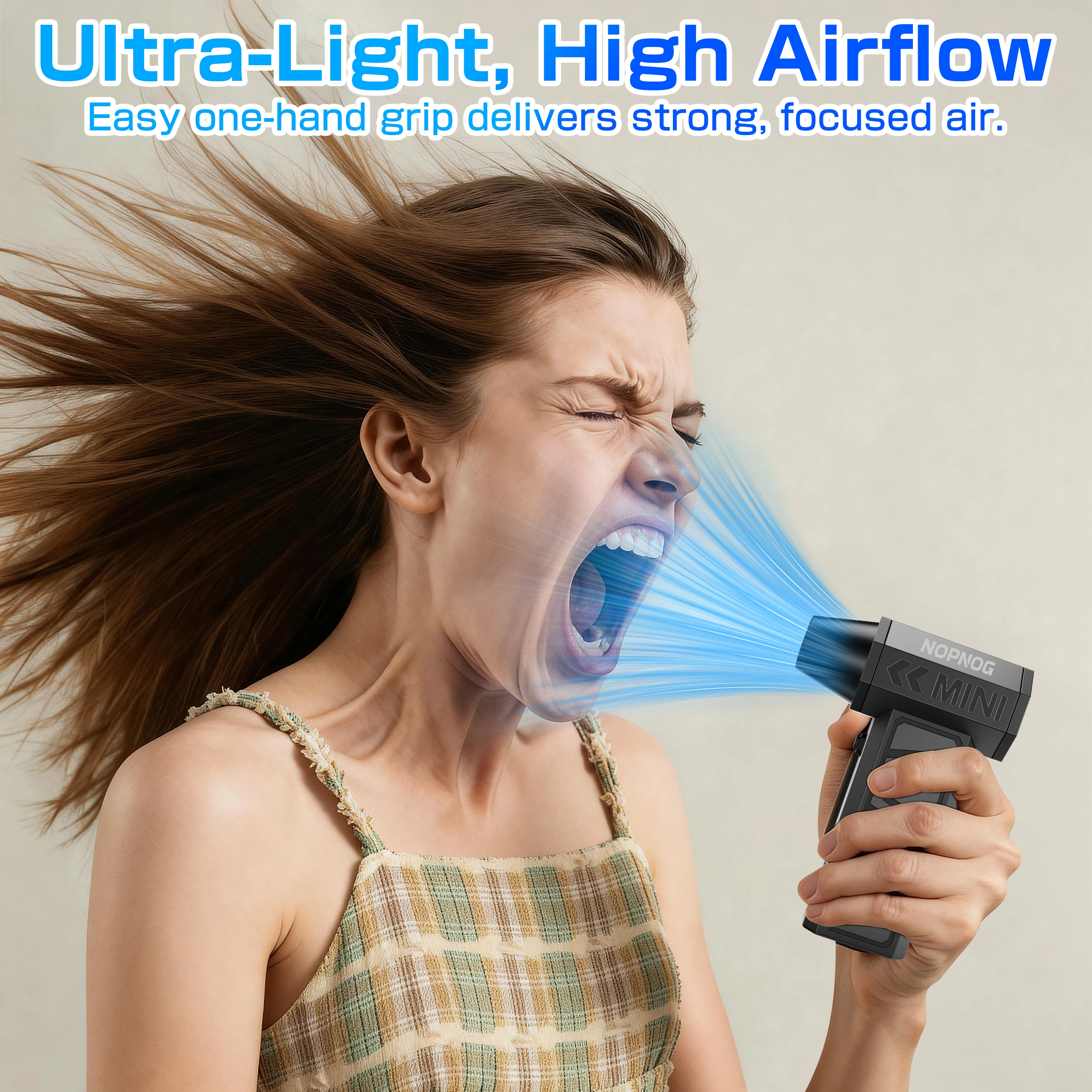 Car Vacuum Cleaner Turbo Fan Violent Air Blower Cleaning Tools Hair Dryer Electric Air Duster Auto Dust Collector for Home Outdoors Camping Universal Portable Multipurpose