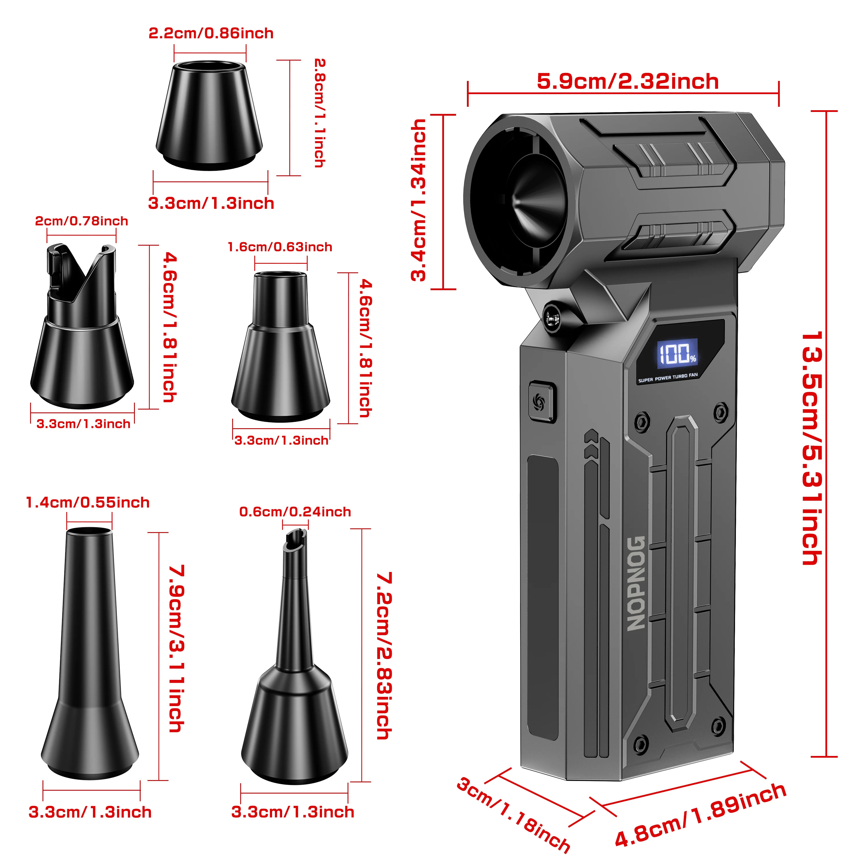 Blower Violent Jet Fan Car Turbo Fan Cleaning Blowing Tools Hair Dryer Family Electric Air Duster Auto Dust Collector Summer Outdoors Fan Auto Accessories Portable Multipurpose 140000RPM