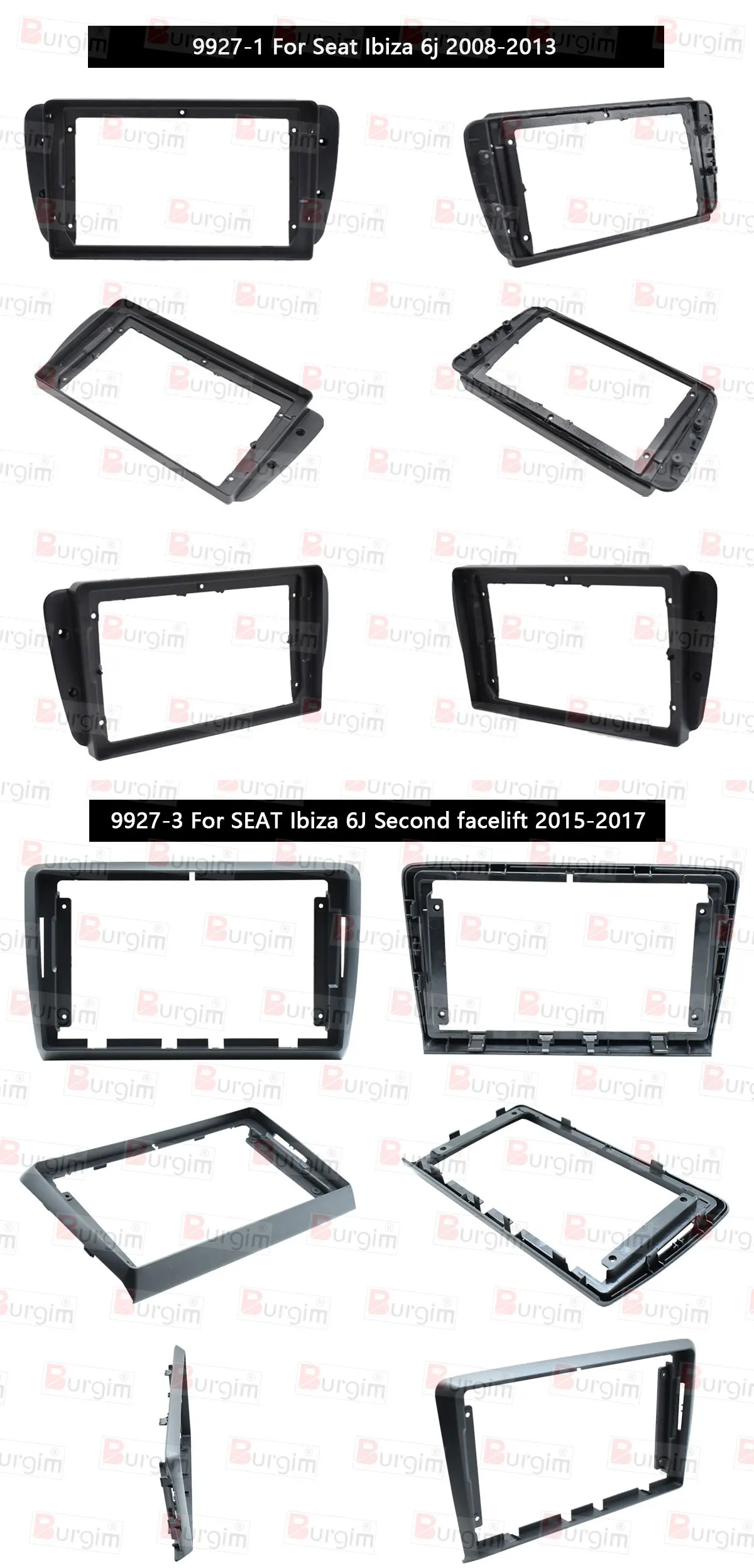 Car Radio Fascia Frame For Seat Ibiza 2008-2017 9 inch 2DIN Android Stereo Panel Harness Wire Power Cable Adapter Canbus Decoder