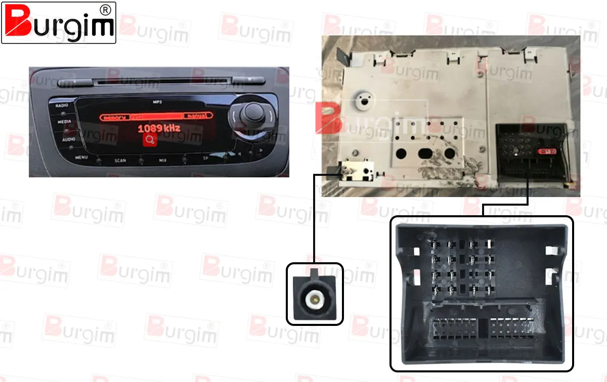 Car Radio Fascia Frame For Seat Ibiza 2008-2017 9 inch 2DIN Android Stereo Panel Harness Wire Power Cable Adapter Canbus Decoder
