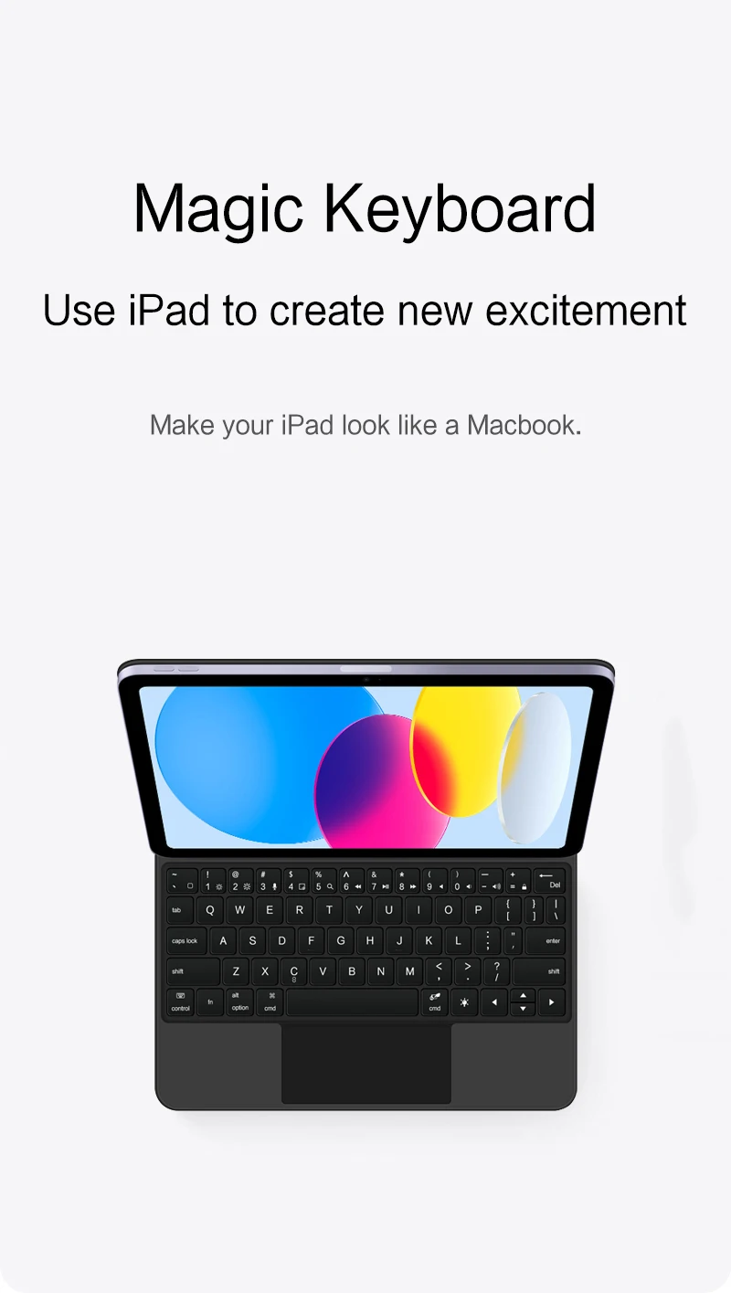 TouchPad Magic Keyboard for iPad Air 11 13 M4 2026 M3 M2 iPad 10 10th Air 4 5 6 iPad Pro 11 12.9 13'' M5 M4 Smart Cover Backlit