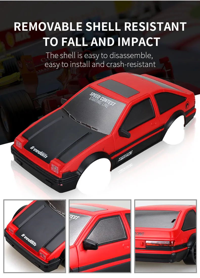 New 1:24 RC Drift Vehicle, Mustang 4WD Cars, Racing Car with Remote Control, Gift, Competition Racing Car, Children's Toy